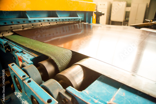 the process of creating sheet metal (steel) at industry 4