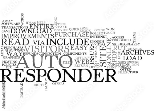 AUTORESPONDER IMPROVEMENTS TEXT WORD CLOUD CONCEPT