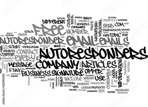 AUTORESPONDERS EXPLAINED TEXT WORD CLOUD CONCEPT