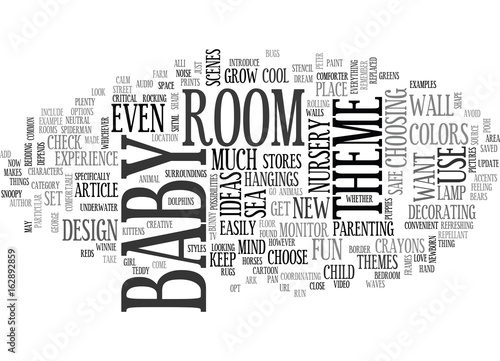 Quadro em tela BABY ROOM THEMES FUN IDEAS YOUR BABY WILL LOVE TEXT WORD CLOUD CONCEPT