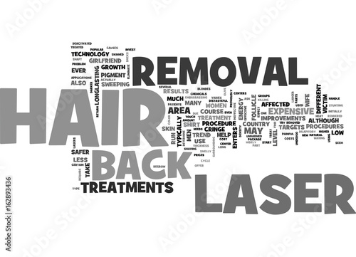 BACK HAIR LASER REMOVAL TEXT WORD CLOUD CONCEPT