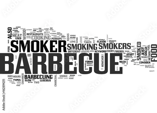 BARBECUE SMOKER TEXT WORD CLOUD CONCEPT