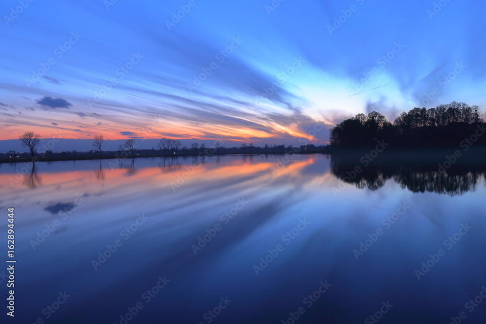 Gorgeous sunset over the lake