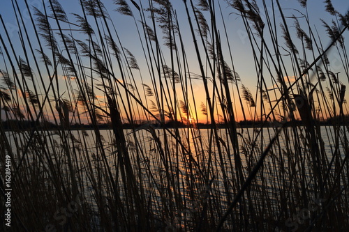 Gorgeous sunset over the lake