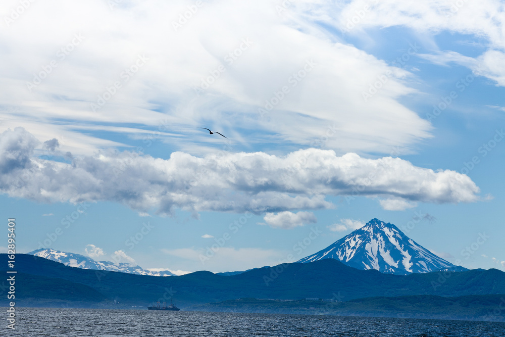 Avacha Bay of Kamchatka. Beautiful day landscape Avacha Bay of Kamchatka. Beautiful day landscape