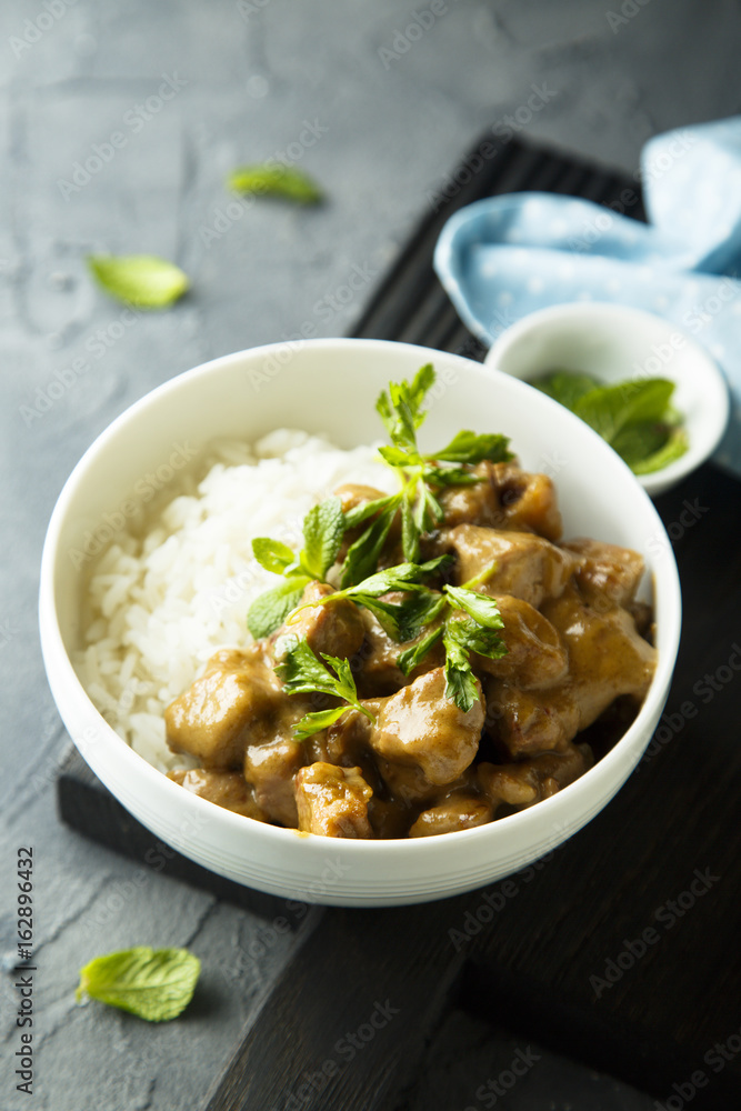 Thai curry with pork and peanut butter Thai curry with pork and peanut butter