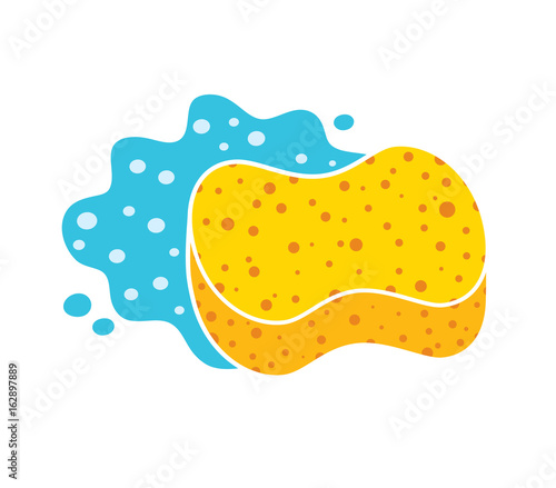 Yellow sponge vector illustration.