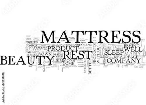 BEAUTY REST MATTRESS TEXT WORD CLOUD CONCEPT