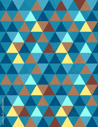 Positive triangular seamless texture in harmonious colors