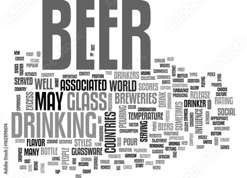 BEER CULTURE TEXT WORD CLOUD CONCEPT
