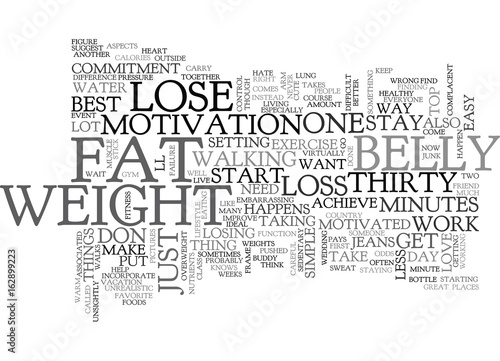 BELLY FAT LOSS TEXT WORD CLOUD CONCEPT