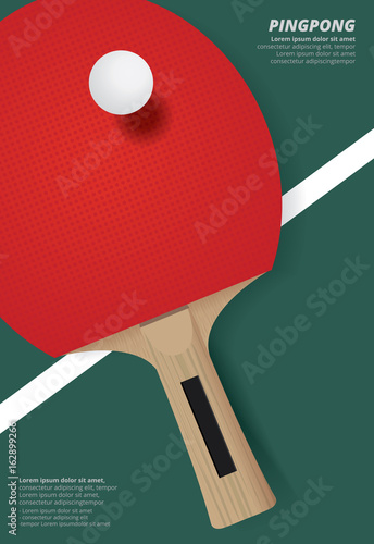 Pingpong Poster Template Vector Illustration