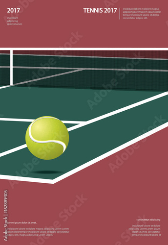 Tennis Championship Poster Vector illustration