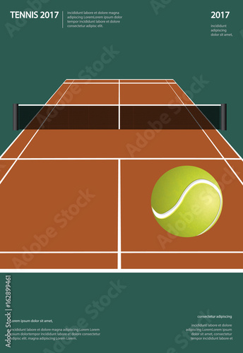 Tennis Championship Poster Vector illustration