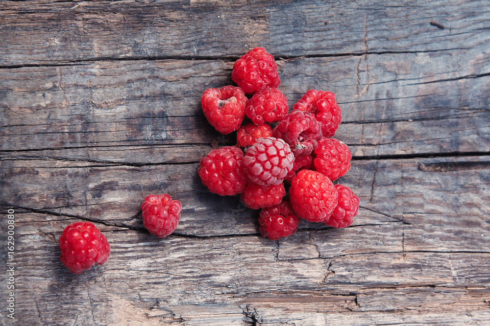 Healthy food. Raspberries