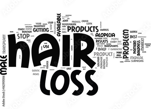 BEST MALE HAIR LOSS PRODUCTS TEXT WORD CLOUD CONCEPT