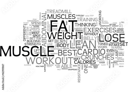 BEST WORKOUT TO LOSE ABDOMINAL FAT TEXT WORD CLOUD CONCEPT