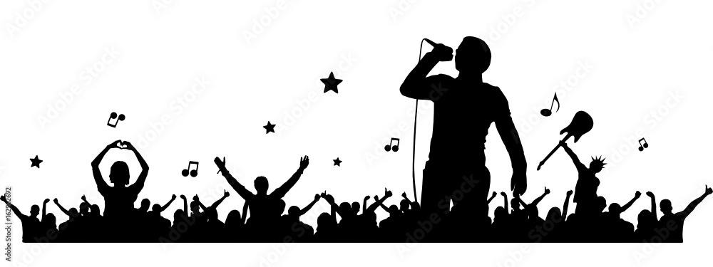 Silhouette Konzert Fans