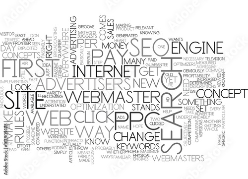 WEB SEO PPC PASSIVE YET AGRESSIVE TEXT WORD CLOUD CONCEPT