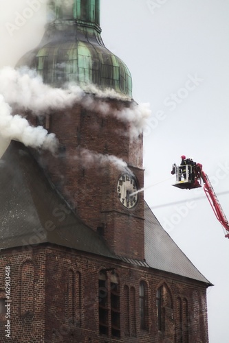 Pożar katedry gorzowskiej © Jacek Kot