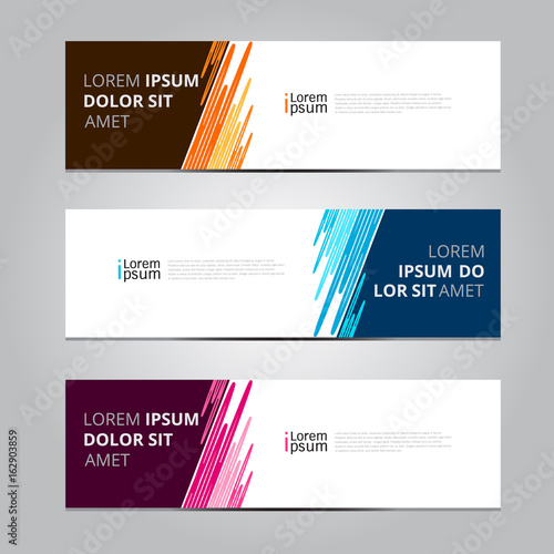 Vector abstract design banner template.