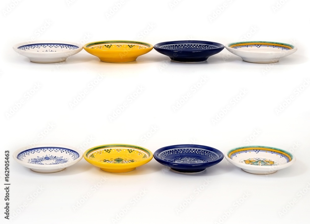 Souvenir ceramic sockets for jam. The inscription is the name of the capital of the Czech