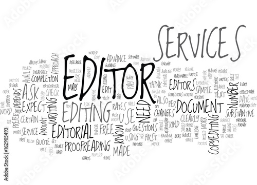 WHAT CAN YOU EXPECT FROM EDITORIAL SERVICES TEXT WORD CLOUD CONCEPT