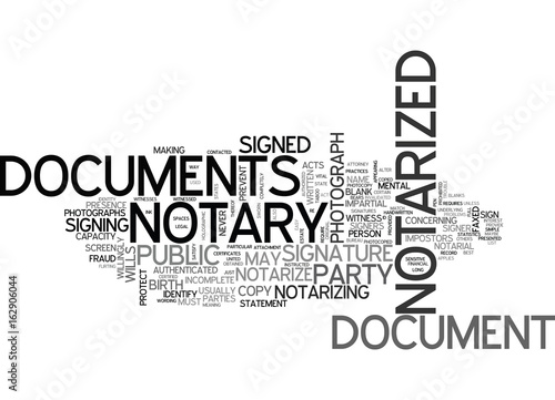 WHAT DOCUMENTS CANNOT BE NOTARIZED TEXT WORD CLOUD CONCEPT