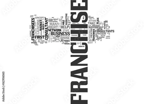 WHAT DOES A FRANCHISE CONSULTANT DO TEXT WORD CLOUD CONCEPT