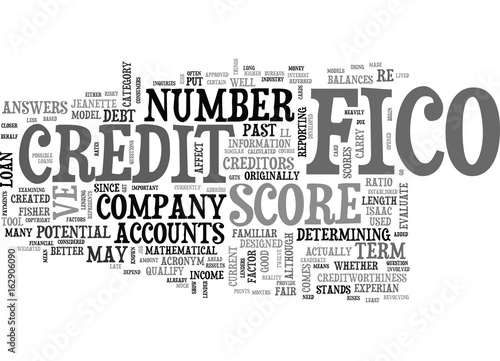 WHAT DOES FICO MEAN TO YOU TEXT WORD CLOUD CONCEPT