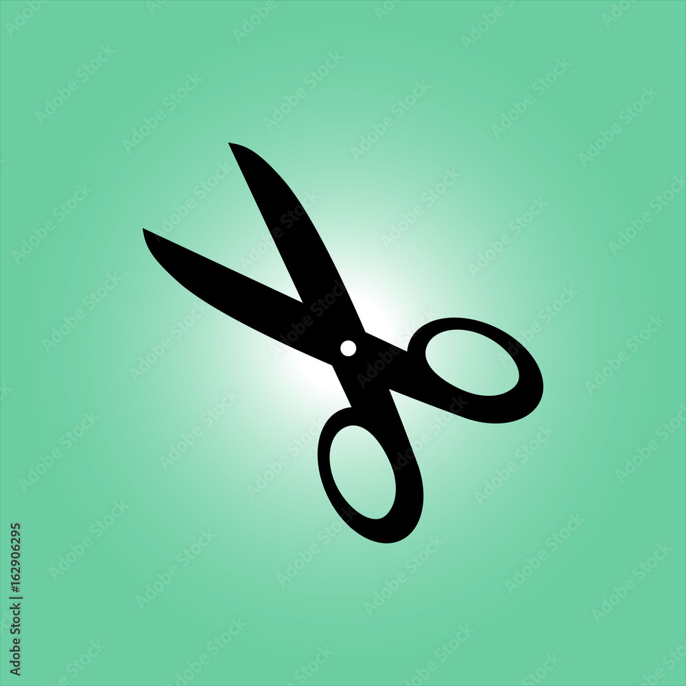 Scissors icon. Mark cut here. Flat design. Scissors icon. Mark cut here. Flat design.