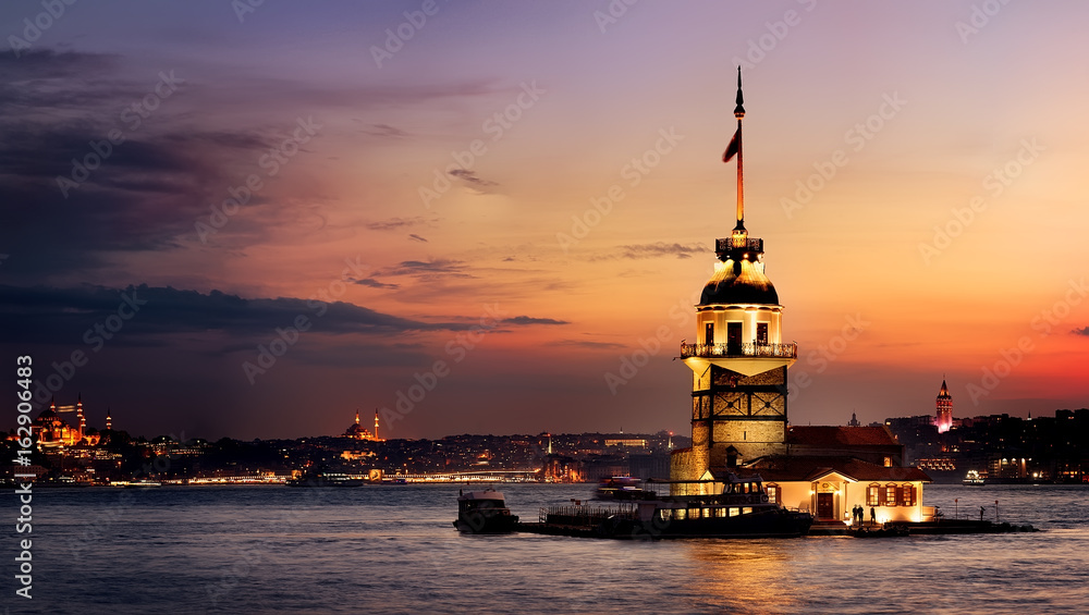 Maiden Tower at sunset