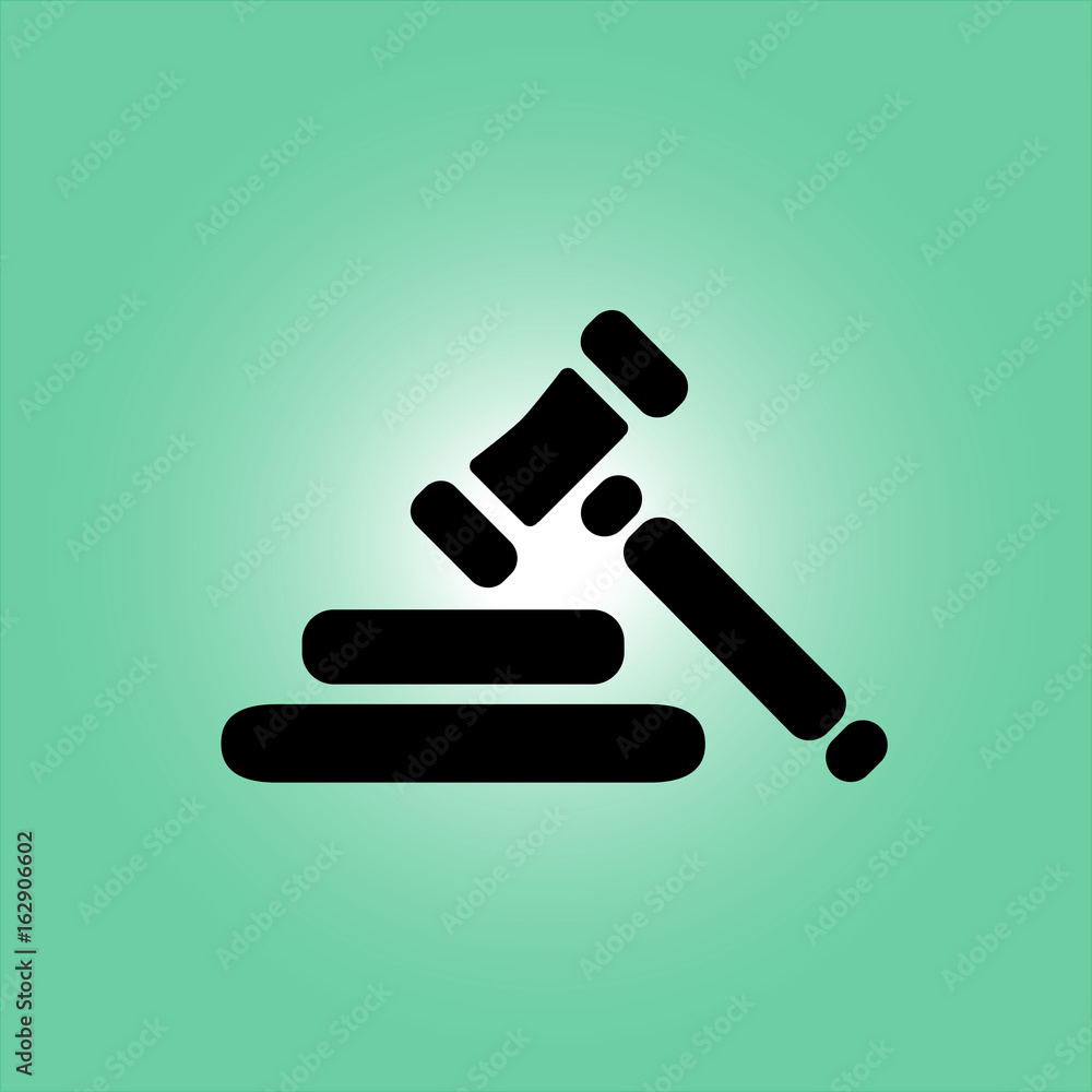 Auction hammer pictogram. Law judge gavel icon. Flat design style. Auction hammer pictogram. Law judge gavel icon. Flat design style.