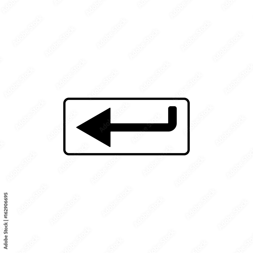 Vector of flat icon, enter button on isolated background Vector of flat icon, enter button on isolated background