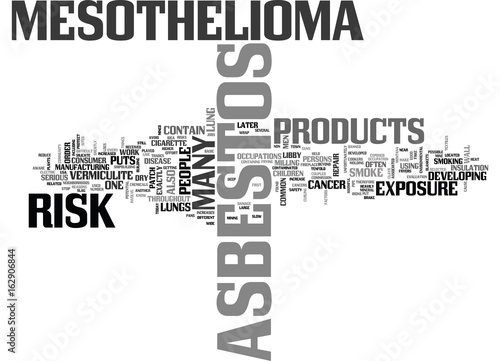 WHAT EXACTLY PUTS PEOPLE AT RISK FOR MESOTHELIOMA TEXT WORD CLOUD CONCEPT