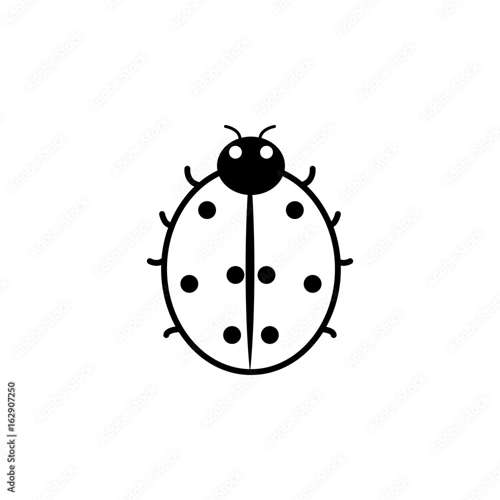 Fototapeta premium ladybird icon vector illustration.