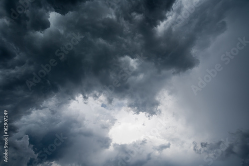 clouds with background,sunlight through very dark clouds background of dark storm clouds,black sky Background of dark clouds before a thunder.