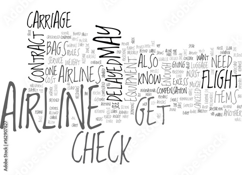 WHAT IS A CONTRACT OF CARRIAGE TEXT WORD CLOUD CONCEPT