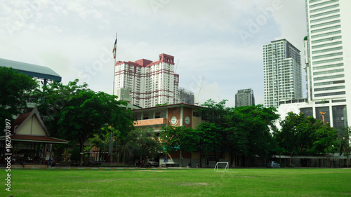 Lawn in school.