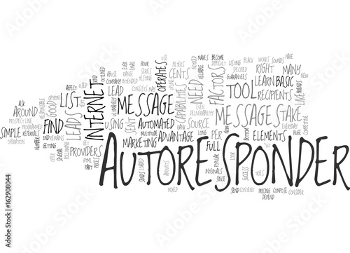 WHAT IS AN AUTORESPONDER TEXT WORD CLOUD CONCEPT