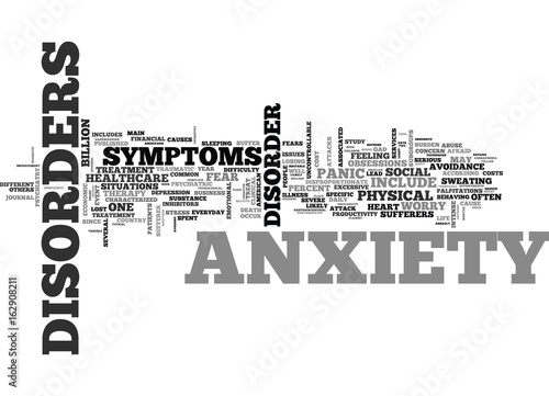 WHAT IS ANXIETY AND HOW TO TREAT IT TEXT WORD CLOUD CONCEPT