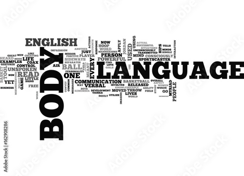 WHAT IS BODY LANGUAGE TEXT WORD CLOUD CONCEPT