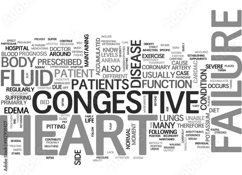 WHAT IS CONGESTIVE HEART FAILURE TEXT WORD CLOUD CONCEPT
