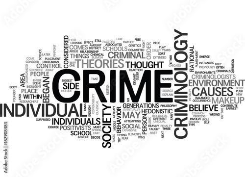 WHAT IS CRIMINOLOGY TEXT WORD CLOUD CONCEPT