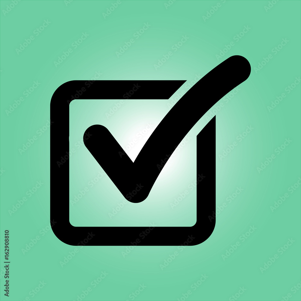 Check list button icon. Check mark in box sign. Check list button icon. Check mark in box sign.
