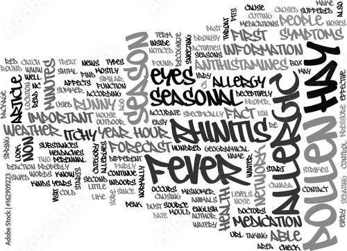 WHAT IS HAY FEVER TEXT WORD CLOUD CONCEPT