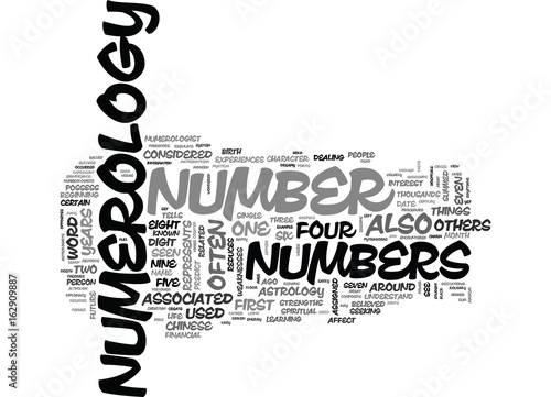 WHAT IS NUMEROLOGY TEXT WORD CLOUD CONCEPT