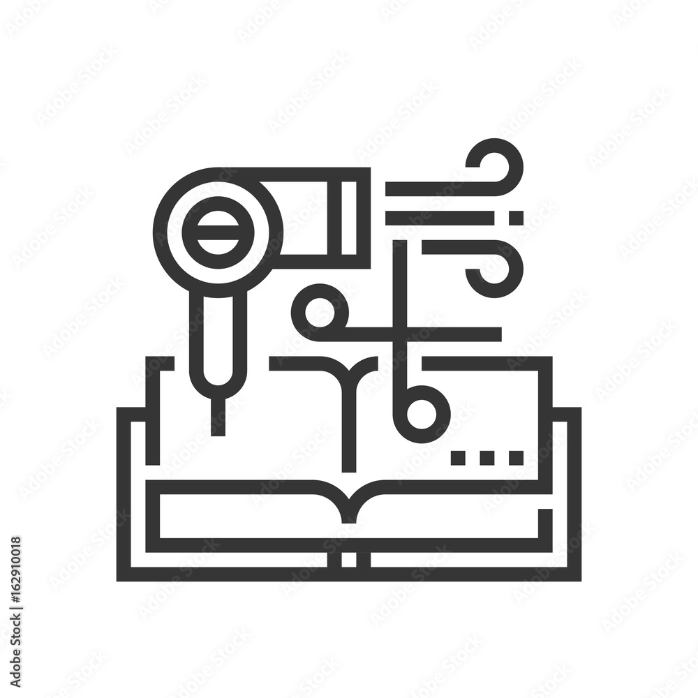 Hairdresser school icon Hairdresser school icon