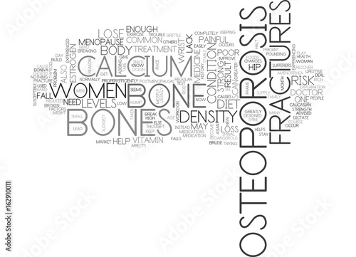 WHAT IS OSTEOPOROSIS TEXT WORD CLOUD CONCEPT