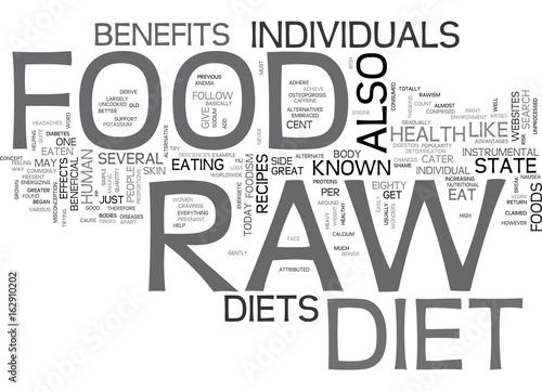 WHAT IS RAW FOODISM TEXT WORD CLOUD CONCEPT